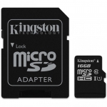 Карта памяти Kingston SDCS/16GB microSDHC 16GB (с адаптером)